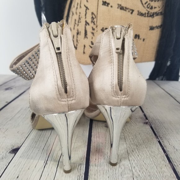 Alfani Special Occasion Gold Rhinestone Heels 9.5M - Picture 6 of 8